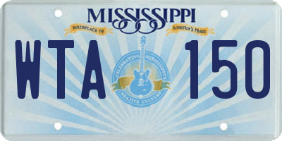 MS license plate WTA150
