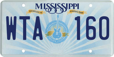 MS license plate WTA160