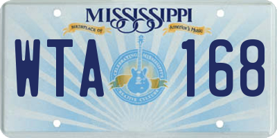 MS license plate WTA168
