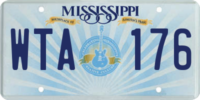 MS license plate WTA176
