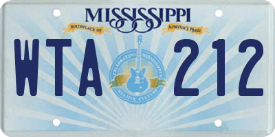MS license plate WTA212