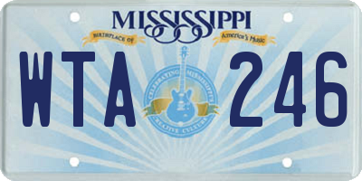 MS license plate WTA246
