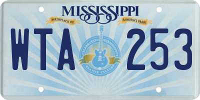 MS license plate WTA253