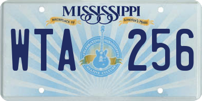 MS license plate WTA256