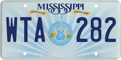 MS license plate WTA282