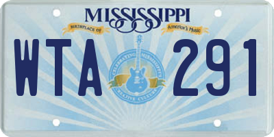 MS license plate WTA291