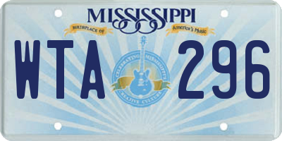 MS license plate WTA296