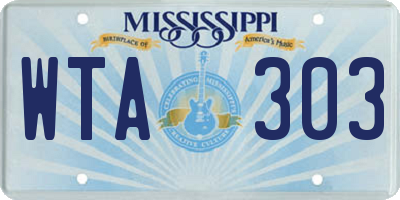 MS license plate WTA303