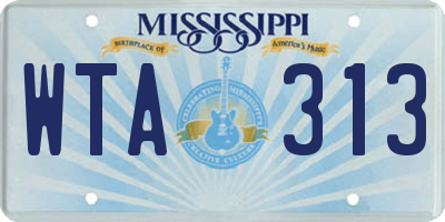 MS license plate WTA313