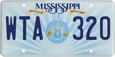 MS license plate WTA320