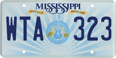 MS license plate WTA323