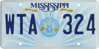MS license plate WTA324