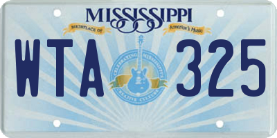MS license plate WTA325