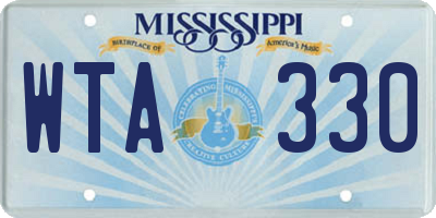 MS license plate WTA330