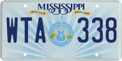 MS license plate WTA338