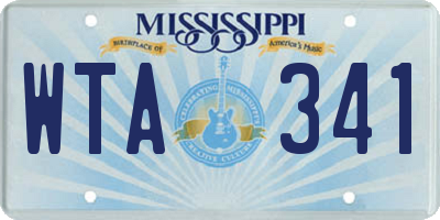 MS license plate WTA341