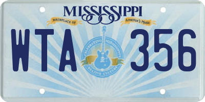 MS license plate WTA356