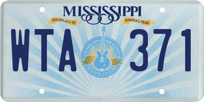 MS license plate WTA371