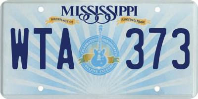 MS license plate WTA373