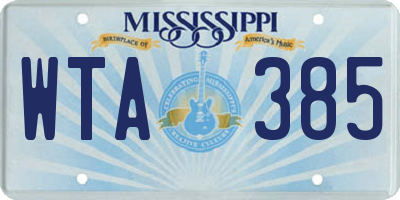 MS license plate WTA385