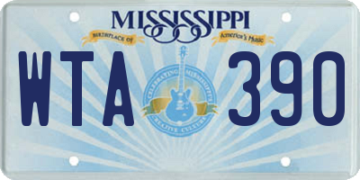 MS license plate WTA390
