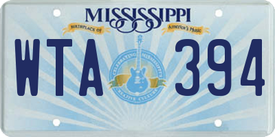 MS license plate WTA394