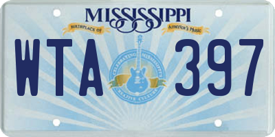 MS license plate WTA397