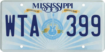 MS license plate WTA399
