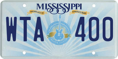 MS license plate WTA400