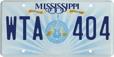 MS license plate WTA404