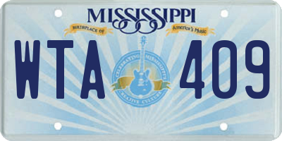 MS license plate WTA409