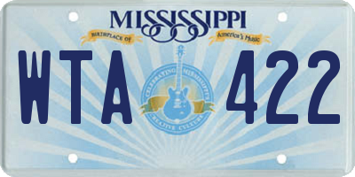 MS license plate WTA422