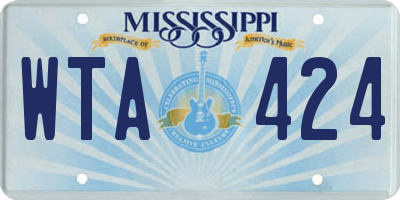MS license plate WTA424