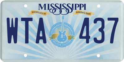 MS license plate WTA437