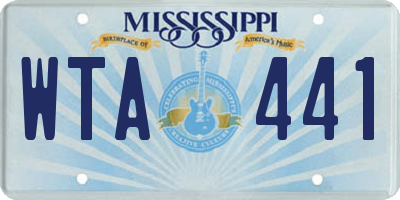 MS license plate WTA441