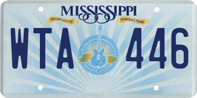 MS license plate WTA446