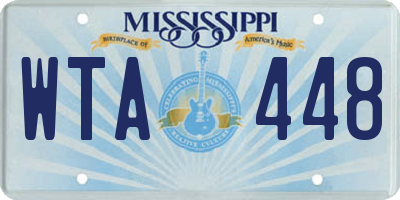 MS license plate WTA448