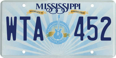 MS license plate WTA452