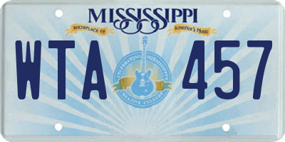 MS license plate WTA457