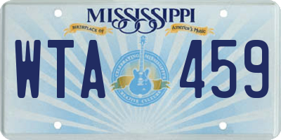 MS license plate WTA459