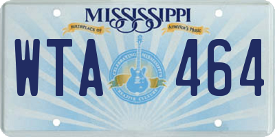MS license plate WTA464