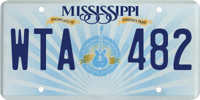 MS license plate WTA482
