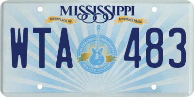 MS license plate WTA483