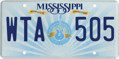 MS license plate WTA505