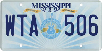 MS license plate WTA506