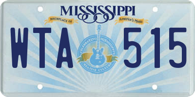 MS license plate WTA515
