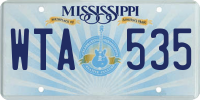 MS license plate WTA535