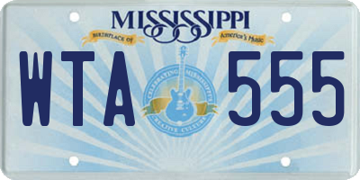 MS license plate WTA555