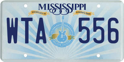 MS license plate WTA556
