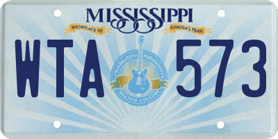 MS license plate WTA573